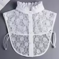 106[蕾丝白色]均码 女士假领子百搭假领韩版白色衬衫领秋冬衬衣假领韩国装饰配饰领子