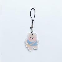 T52-背包蓝衣熊 韩国ins少女心手机壳挂件 卡通可爱小熊耳机套挂饰学生书包吊坠链