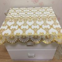 387烫金 49*50cm床头柜两片装 床头柜防尘布罩免洗防水冰箱电视柜桌垫长方形盖布鞋柜洗衣机盖巾