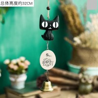 萌物风铃-黑猫 进门提醒铃铛门店欢迎光临入户门挂在门上的提示门店风铃挂饰客厅