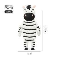 斑马(可水洗重复使用) 创意动物挂钩可爱卡通粘钩门后无痕钥匙挂钩浴室冰箱贴免打孔挂架