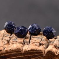 蓝砂石钻石面6mm[30颗] 亮博蓝砂石切面钻石面散珠子半成品DIY饰品配件手工编织材料串珠