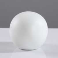 圆球-白色 现代简约北欧家居陶瓷几何圆形正方体锥形饰品摆件样板房工艺品