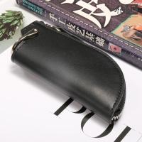 绅士黑 头层牛皮个性创意家用钥匙包 男士汽车通用钥匙包女小巧锁匙包