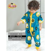 卷毛狮(单层) S码身高70-80CM(6-15个月) 超人豆豆分腿睡袋婴儿夏季薄款可拆袖宝宝春夏儿童防踢被四季通用