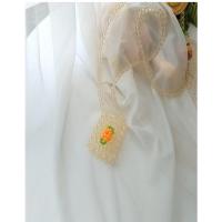 mini橘子材料包diy要自己串 diy材料包橘子汽水串珠包透明水晶手工编织夏天包花朵仙女手提包