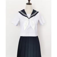白色 日系JK制服水手服金鱼结关东襟关西襟领结领花配饰免打学生三角巾