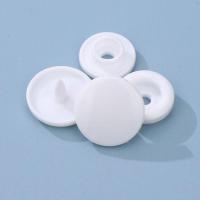 白色T5[10套]适合春秋薄/普 暗扣纽扣树脂四合扣彩色宝宝免缝圆形隐形子母按扣隐形百搭扣子