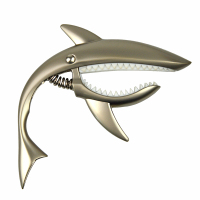 二代亚银色+布袋 民谣吉他变调夹 capo金属移调夹转调器电木吉它配件调音创意鲨鱼