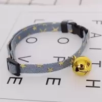 T70-浅蓝金铃铛S(适合0-5斤) 狗铃铛超响猫咪项圈狗项圈铃铛项链饰品泰迪小型犬铃铛宠物猫项圈