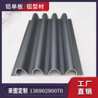 铝波浪板幕墙装饰铝凹凸小长城板波纹板竖条室内外门头铝合金半圆