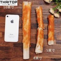 6个月以上 5英寸两支装彩袋 .Dog chew bones pet cleaning teeth bone leath