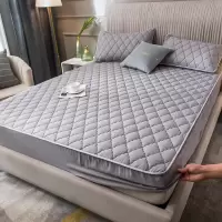 纯-绅士灰 90cmx200cm[床笠高度30cm] A类母婴床笠单件席梦思床垫保护套夹棉防水婴儿隔尿全包床罩床单