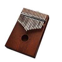 松木咖啡色(裸琴不带配件) 拇指琴卡林巴琴 手指琴拇指钢琴初学者便携式学生乐器送琴谱音贴