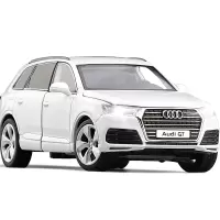 白色 吉普车 JKM1:32 奥迪Q7合金车模SUV六开门减震转向声光汽车玩具模型