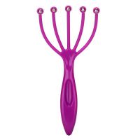 [紫色]加厚按摩爪 五爪滚珠抓头神器头部按摩器家用减压按摩爪放松头皮