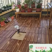 优质高温碳化款 1㎡ 防腐木地板户外露台实木阳台木地板自铺碳化拼接木花园阳光房庭院