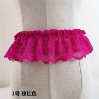 玫红色 1号 一圈60厘米 女款松紧腰封复古简约百搭时尚韩版弹力蕾丝装饰连衣裙子衬衫腰带