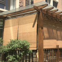 不上清漆减10元/平(询客服) 普通不防潮 上清漆竹帘户外阳台凉亭防雨水窗帘日式卷帘子室外防晒遮光遮阳帘