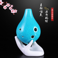 (短嘴)青裂 陶笛6孔 初学 学生入门中音C调六孔陶笛AC儿童成人小乐器迷你随身