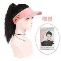 黑棕色 假发帽子女一体长发自然发带头发帽卷发造型真人真发女士刘海仿真