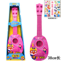 粉乐乐吉他+2贴纸 儿童魔法仿真小提琴吉他可弹奏乐器音乐琴女孩公主小提琴生日玩具