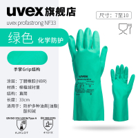 [NF33]防滑耐用手套1付 M uvex耐酸碱溶剂防化耐磨耐油工业用劳保防水防滑防护丁腈橡胶手套