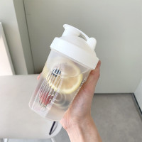 白色[400ml无提手] 带刻度+搅 拌球 蛋白小代粉携带杯子杯蛋白刻度专用摇摇健身壶便杯容量蛋白粉摇粉