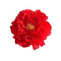 17厘米牡丹花发夹红色 古装影视演出绢花头饰品头花朵旗头发饰仿真大牡丹花贵妃大花发夹