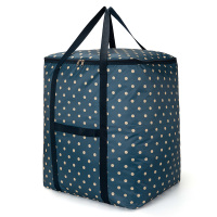 梦幻蓝点 小号:40×30×40cm[加里布/可装4斤棉被] 被子收纳袋子防水防潮棉被打包行李袋搬家袋牛津布大容量巨能装
