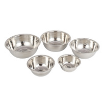不锈钢 野餐烧烤不锈钢碗5件套碗野营便携大汤碗米饭碗户外家用厨房炊具