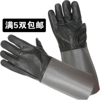 加长型 全皮电焊手套 耐用 隔热耐高温手套 防刺 防飞溅 劳保手套