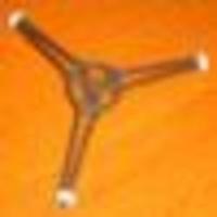 三角架半径9CM不通用注意形状 原装微波炉玻璃盘M100微波炉转盘托盘平底玻璃盘24.5厘米适用