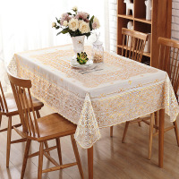 DW金色年华 135*180cm 伊诺儿塑料桌布 pvc防水防油餐桌布 免洗台布茶几垫 欧式印花桌垫
