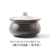 印象深灰色(650ml) 老式油盐坛子装猪油罐陶瓷油罐大容量厨房家用耐高温装辣椒油的