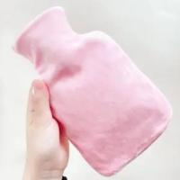 小号橡胶粉水晶绒 痛经可以敷腰与颈椎的热水袋时尚冲水袋可爱学生防爆暖手袋暖宝宝