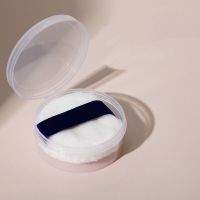 2片中号立绒粉扑5.5CM+送一盒子 黛珂替换散粉扑同尺寸毛绒粉扑绒面天鹅绒带盒子便携替换装蜜粉扑