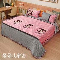 香奈儿 90*200cm-单件(直边) 水晶绒床盖毛毯单件榻榻米罩欧式绗缝加厚夹棉冬铺大炕盖毯可机洗