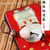 喜庆红 创意手工天然白菩提莲花手机挂件情侣高档u盘挂绳情侣款包挂饰品
