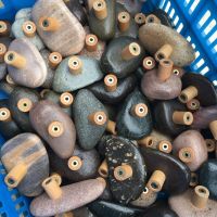 鹅卵石直径6-11厘米左右 鹅卵石创意实木挂钩进门玄关衣帽间墙壁挂衣钩民宿单个木质壁挂