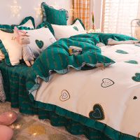 初心scb 1.2m床单款三件套 韩式少女心床裙四件套全棉公主风亲肤床上用品学生宿舍三件套女