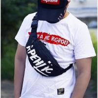 黑色-字母 收藏优先发货 斜挎包潮牌男士百搭休闲胸包工装简约ins腰包小挎包女日系单肩包