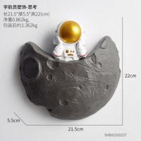 A 北欧立体树脂太空人壁饰创意儿童房客厅墙面布置装饰挂件宇航员