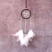 白小飘[7x30cm] 捕梦网羽毛风铃挂件少女心森系吊饰房间创意装饰挂饰同学生日礼物
