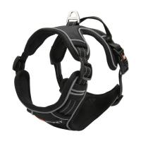 黑色反光胸背带 S胸围38-50建议体重7-15斤 狗狗牵引绳中大型犬高弹防爆冲大狗金毛哈士奇阿拉斯加反光胸背