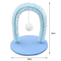 蓝色刷子+蓝底 猫咪蹭毛器 猫咪自嗨玩具 猫抓痒 毛刷 宠物玩具用品猫猫玩具