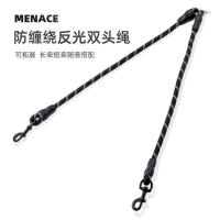 常规短款/反光双头/黑色 S码/小型犬/约15斤内 双头两只狗狗牵引绳一拖二泰迪柯基金毛小型中型大型犬遛狗绳链子