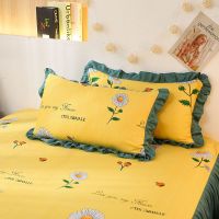 小小雏菊 48X74枕套一只[无枕芯] 加厚磨毛枕头一对成人助眠除螨枕芯枕套花边拉链款枕头套4874通用