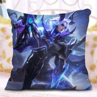 特工魅影 韩国亮缎35x35小号 百里守约皮肤抱枕游戏海报抱枕枕头芯汽车靠垫腰垫沙