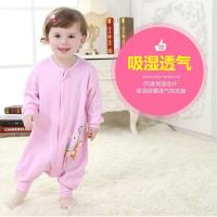 粉色阿狸单层睡袋 80cm建议身高65-80厘米 婴儿睡袋秋冬款加厚1-2-3-4岁宝宝睡袋春秋儿童分腿防踢被连体衣